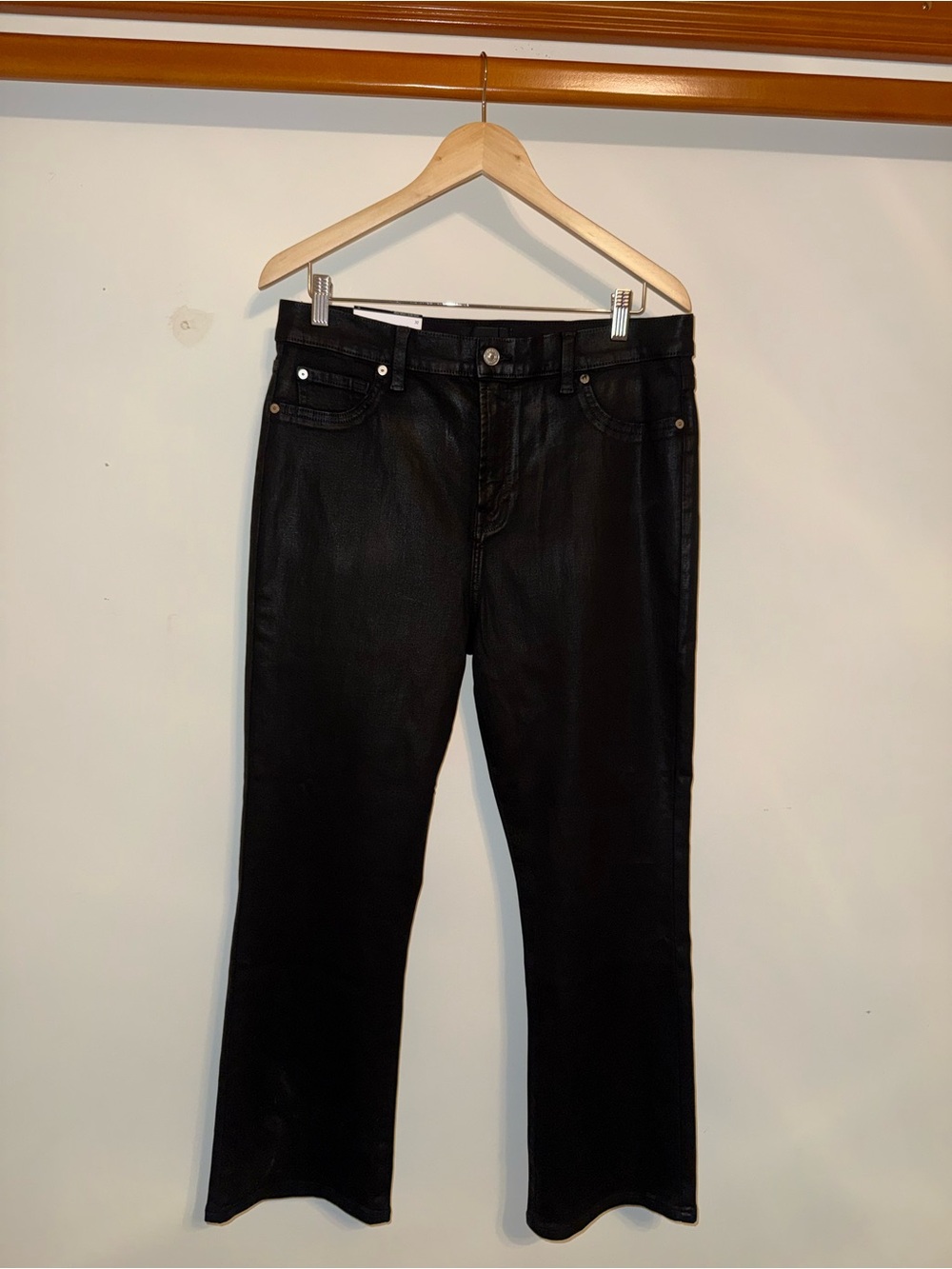 7 For All Mankind Black High Waist Slim Kick Women's Jeans 💛